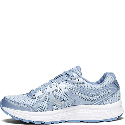 Saucony Women's Cohesion 11 Running Shoe, Fog/Blue, 7 Medium US