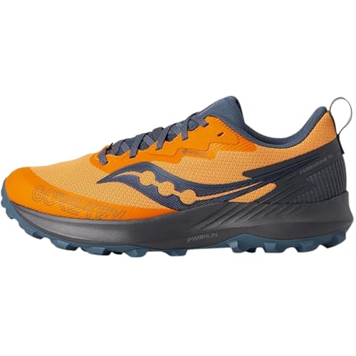 Saucony Men's Peregrine 14 GTX Sneaker, Peel/Shadow, 7.5
