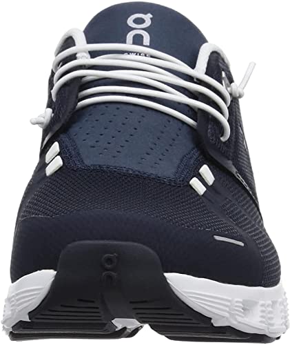 On Men's Cloud 5 Sneakers, Midnight/White, 9