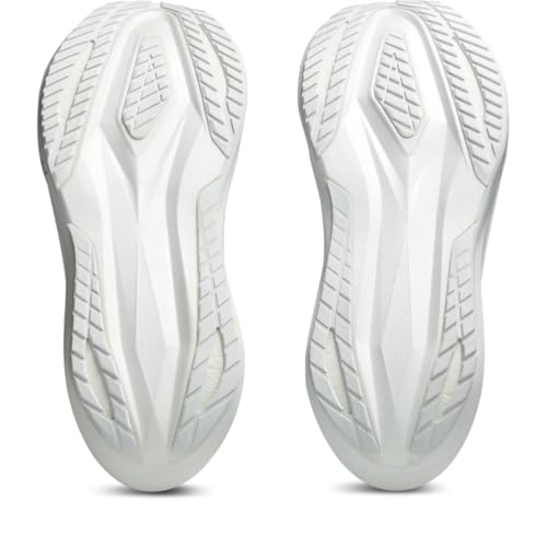 ASICS Unisex MEGABLAST Running Shoes, 10.5M / 12W, White/Piedmont Grey