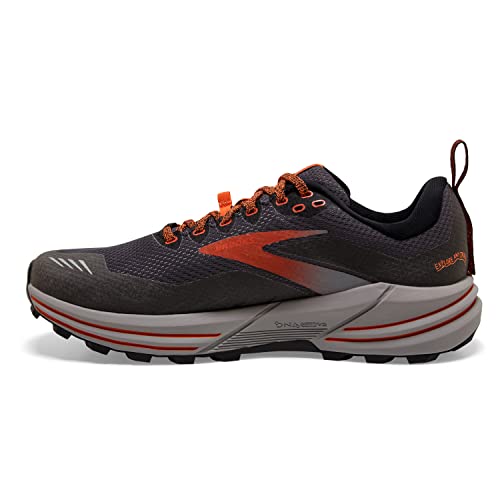 Brooks Men’s Cascadia 16 GTX Waterproof Trail Running Shoe - Black/Ebony/Cinnabar - 8 Medium