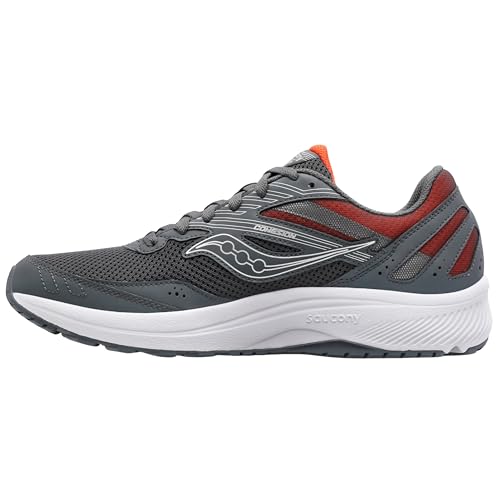 Saucony Men's Cohesion 15 Sneaker, Shadow/Poppy, 12