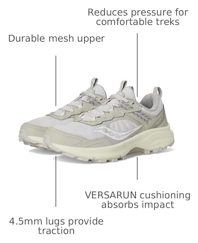 Saucony Women's Excursion Tr17 Sneaker, Moon/Vanilla, 9.5