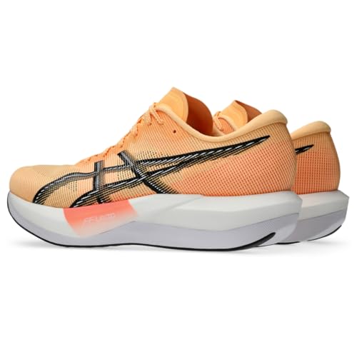 ASICS Unisex Magic Speed 5 Running Shoes, 9.5M / 11W, Orange Glow/Black