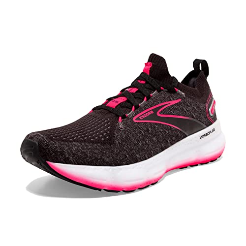 Brooks Women’s Glycerin StealthFit 20 Neutral Running Shoe - Black/Blackened Pearl/Diva Pink - 12 Medium