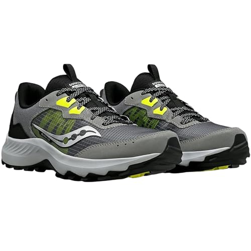 Saucony Men's Aura Tr Sneaker, Cinder/Citron, 11.5