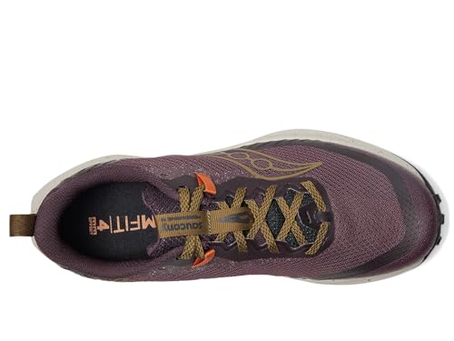 Saucony Men's Peregrine 15 Sneaker, Wine/Kodiak, 10.5