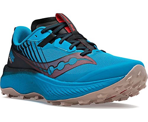 Saucony Women's Endorphin Edge Trail Running Shoe, Ocean/Loam, 5 Medium