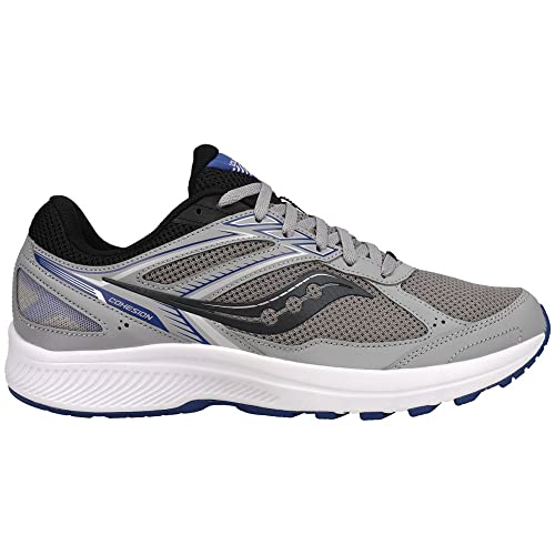 Saucony Men's Cohesion 14 Running Shoe, Alloy/Black/SEA, 11.5 Medium