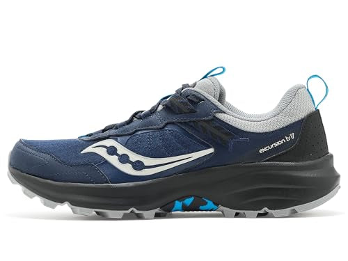 Saucony Men's Excursion Tr17 Sneaker, Navy/Black, 7.5