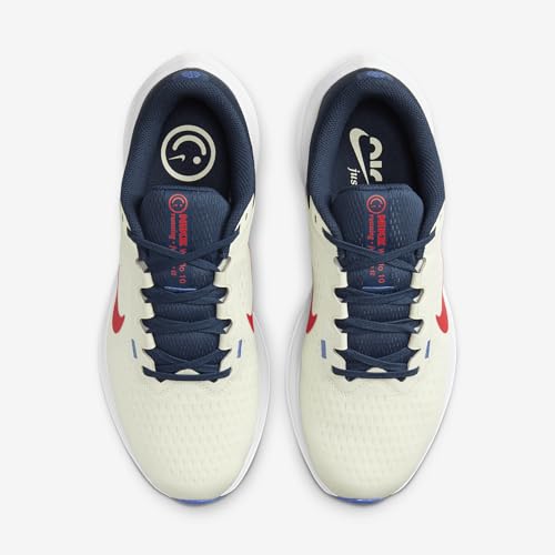 Nike Winflo 10 Men's Road Running Shoes (DV4022-006, Sea Glass/Midnight Navy/Blue Joy/University Red) Size 12.5