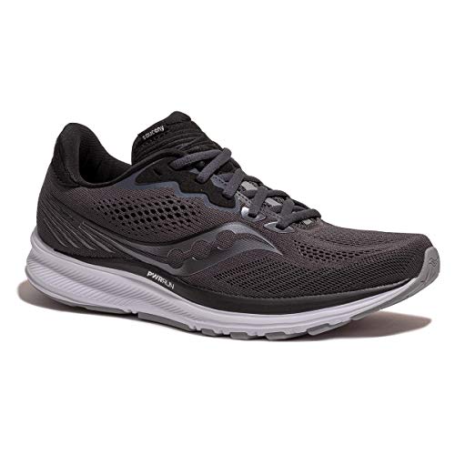 Saucony Women's Ride 14 Sneaker, Charcoal/Black, 8