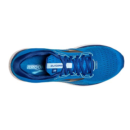 Brooks Mens Glycerin 18 Running Shoe - Blue/Mazarine/Gold - D - 14