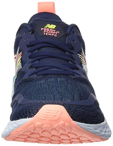 New Balance Women's Fresh Foam Tempo V1 Running Shoe, Natural Indigo/Ginger Pink/Lemon Slush, 8 M US