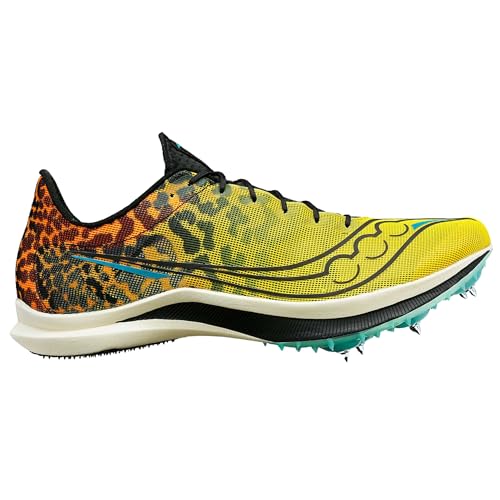 Saucony Women's Endorphin Cheetah Sneaker, Black/Vizi, 9.5