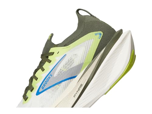 Brooks Men's Hyperion Max 3 Blanc/Acid Lime/Blue 12.5 Medium