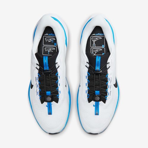 Nike Mens Pegasus Easy On White/Metallic Silver/Black/Blue Hero 9 Medium