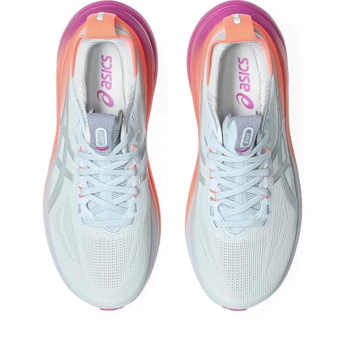 ASICS Womens Gel-Nimbus 28 Sunny Sizzle Sports Shoes, SKY/DIGITAL SAKURA, 9 US