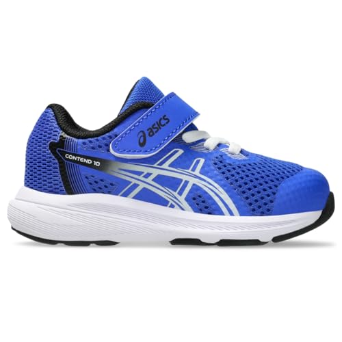 ASICS Kid's Contend 10 TS Running Shoes, K5, NEON Blue/White