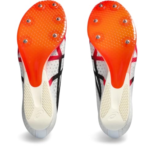 ASICS Unisex METASPEED MD Track & Field Shoe, 10.5M / 12W, White/Black