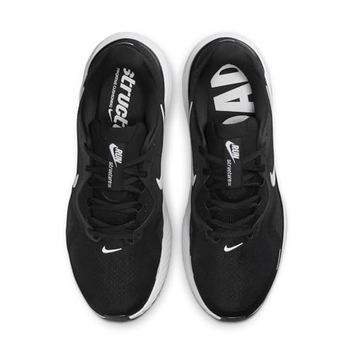 Nike Men's Structure 26 Black/White/Wolf Grey/Metallic 9.5 Wide