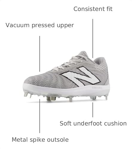 New Balance Men's FuelCell 4040 V7 Metal Baseball Shoe, Raincloud/Optic White, 10 M