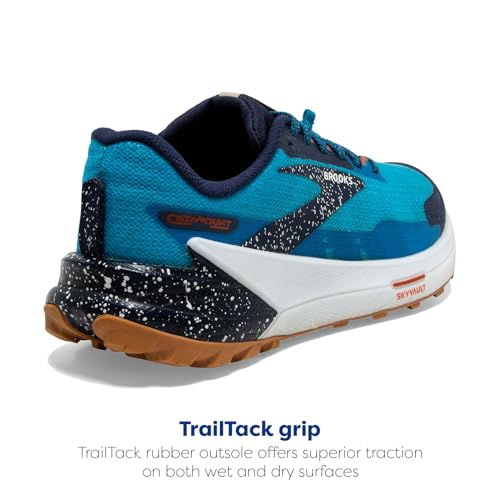 Brooks Men's Catamount 2 Trail Running Shoe - Peacoat/Atomic Blue/Rooibos - 9.5 Medium