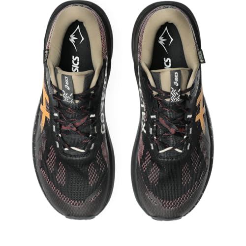 ASICS Men's Trabuco 14 GTX Running Shoes, 10, Black/Brisket RED