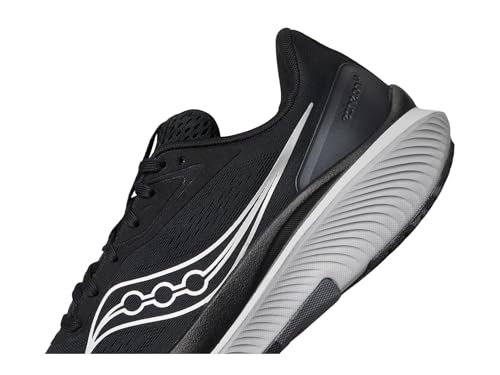 Saucony Men's Echelon 10 Sneaker, Black/Silver, 7