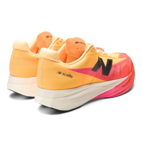 New Balance Mens FuelCell SuperComp Elite v5 Tangerine Heat/White Peach 10 Medium