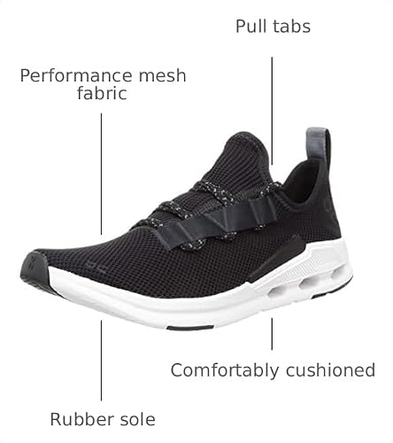 On Men's Cloudeasy Sneakers, Black/Rock, 7.5 Medium US