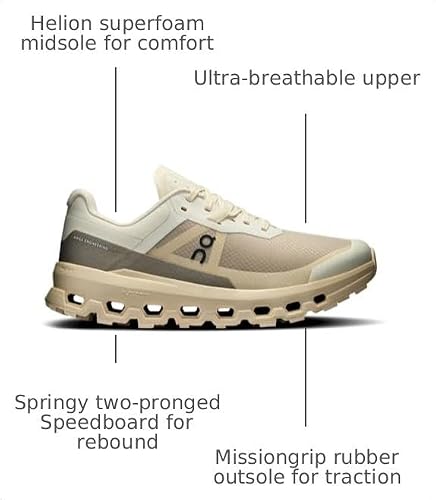 On Womens, Cloudvista 2 Cream/Desert 8.5 Medium