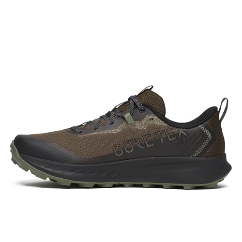 Saucony Women's Peregrine 15 Gore-Tex Waterproof Sneaker, Walnut/Black, 6.5