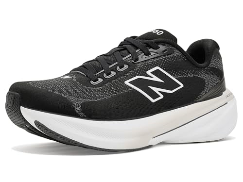 New Balance Women's Fresh Foam X 860v15 Running Shoe, Black/Nb 103 White, 8 W
