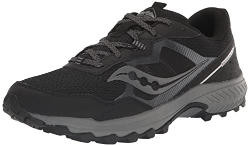 Saucony Men's Excursion TR16 Trail Running Shoe, Black/Charcoal, 10.5 Medium