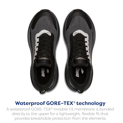 Brooks Men’s Cascadia 20 GTX Waterproof Trail Running Shoe - Black/Ebony/Nocturnal - 11.5 Medium
