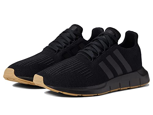 adidas Originals Men's Swift Run Shoe, Black/Black/Gum, 13