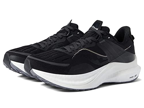 Saucony Women's Tempus Sneaker, Black/Fog, 7.5