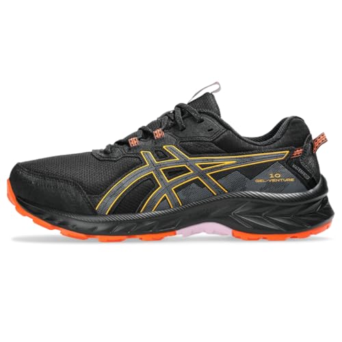 ASICS Women's Gel-Venture 10 Waterproof Trail Running Shoes, 5, Black/Carrier Grey