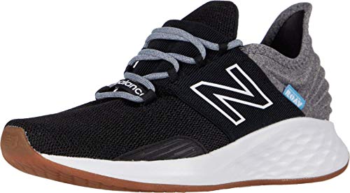 New Balance Women's Fresh Foam Roav Running Shoe,Black/Light Aluminum,8.5