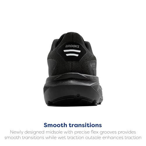 Brooks Women’s Ghost 17 GTX Waterproof Supportive Running & Walking Shoe - Black/Black/Ebony - 8 Medium