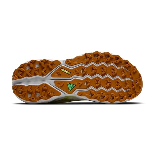 Brooks Men’s Cascadia 19 Mountain Trail Running Shoe - Coconut/Olive/Ginger - 12.5 Medium