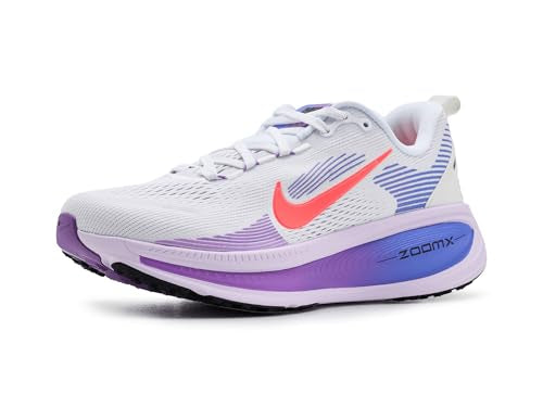 Nike Womens Vomero 18 White/Hot Lava/Violet Mist/Sapphire 8 Medium