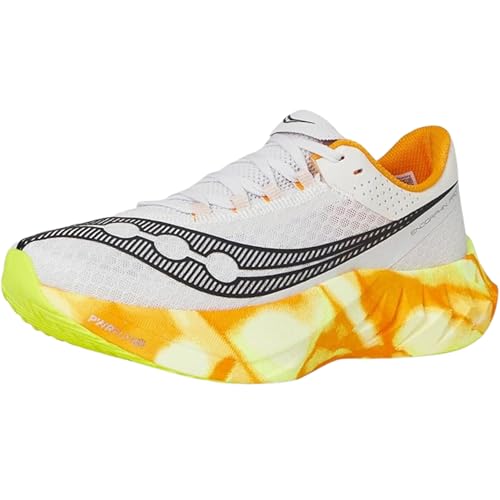 Saucony Men's Endorphin Pro 4 Sneaker, Fog/Peel, 7.5
