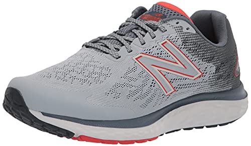 New Balance mens 680 V7 Running Shoe 8.5 X-Wide Grey/Ghost Pepper/Black