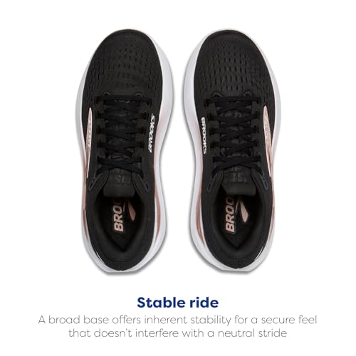 Brooks Women Ghost Max 3 Black/Black/Rose Gold 8 Wide