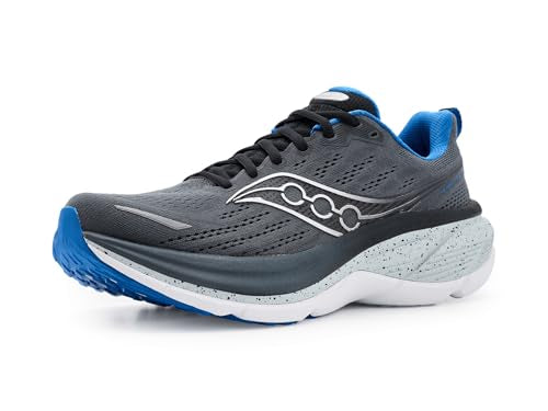 Saucony Men's Hurricane 25 Sneaker, Shadow/Black, 10.5