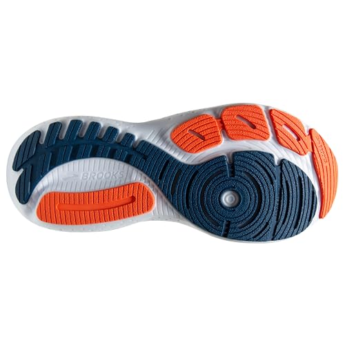 Brooks Men's Glycerin GTS 21 Supportive Running Shoe - Blue Opal/Black/Nasturtium - 10 Wide