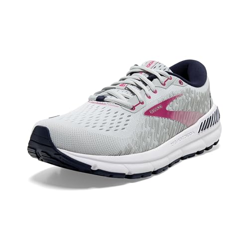 Brooks Women's Addiction GTS 15 Supportive Running Shoe - Oyster/Peacoat/Lilac Rose - 6.5 Narrow