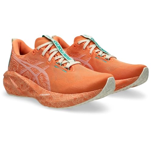 ASICS Unisex NOVABLAST 5 Tokyo Running Shoes, 10.5M / 12W, Sun Peach/White